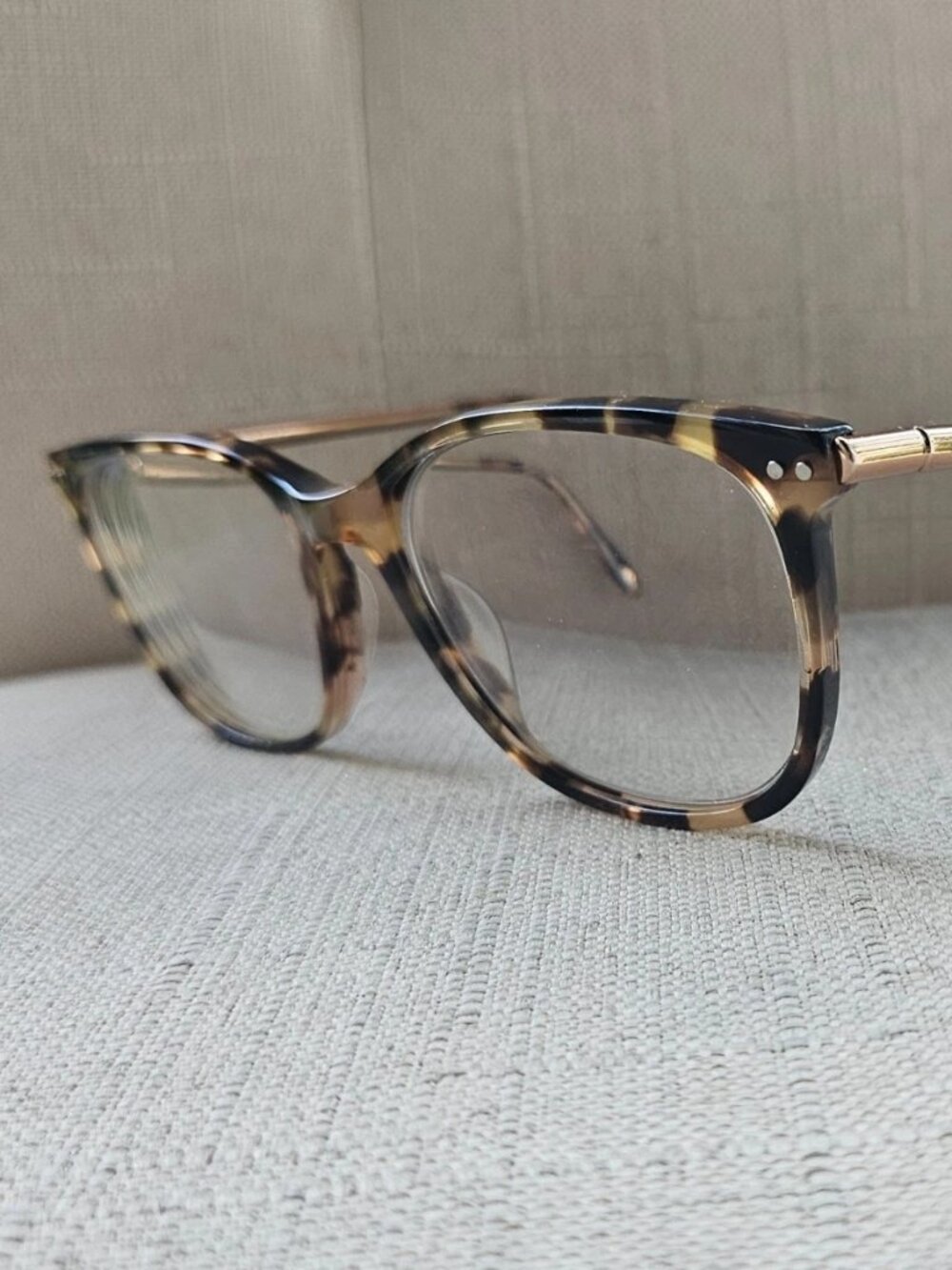 Banana Republic Eyeglasses Frame Shannia Sor Eyewear Gold/Brown Glasses Unisex